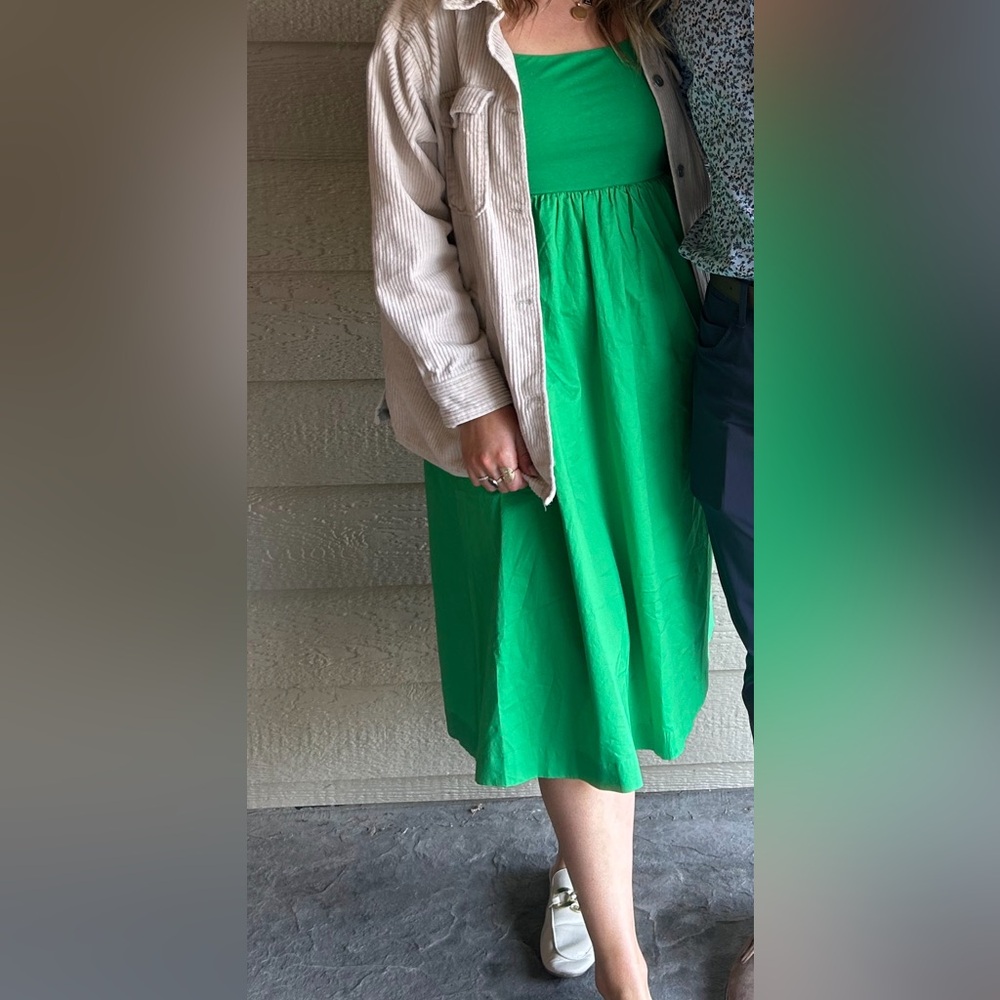 Old Navy Vibrant Green Midi Skirt